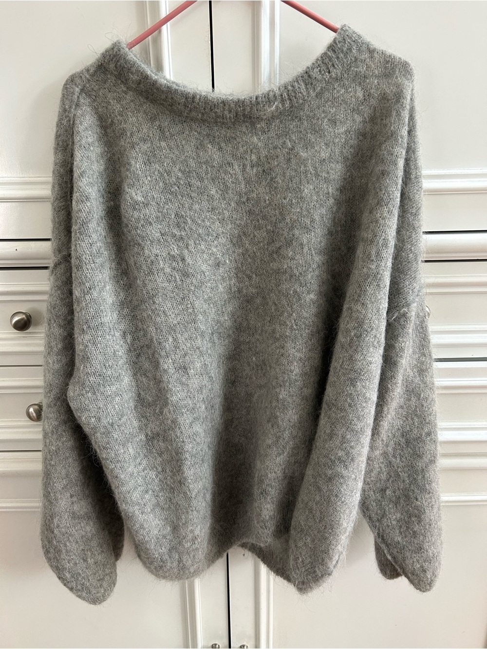Free People Cozy Gray Crewneck Sweater